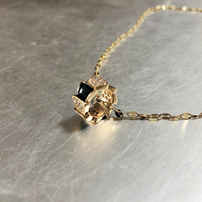 Steel with Zircon Necklace