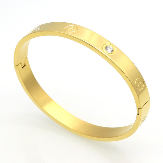 Titanium Steel Bangle Bracelet