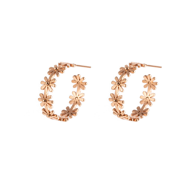 Daisy Hoop Earrings