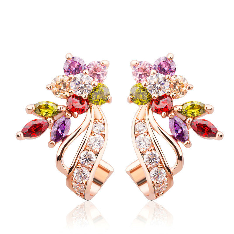 Colorful Zircon Earrings