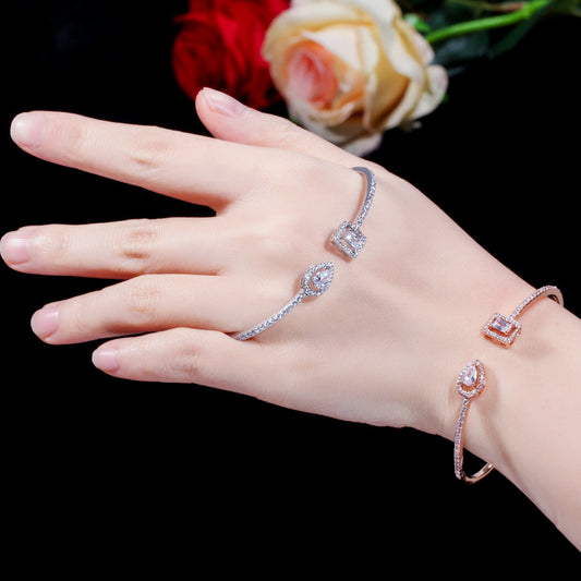 AAA Zircon Bracelet T-shaped Platinum Bracelet