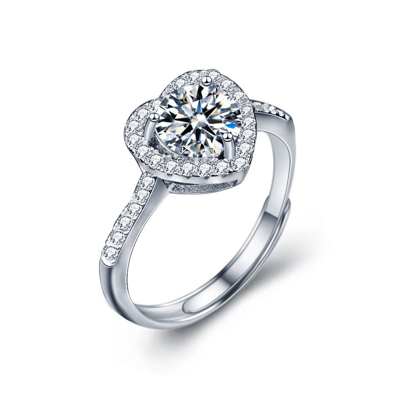 Heart Moissanite Ring
