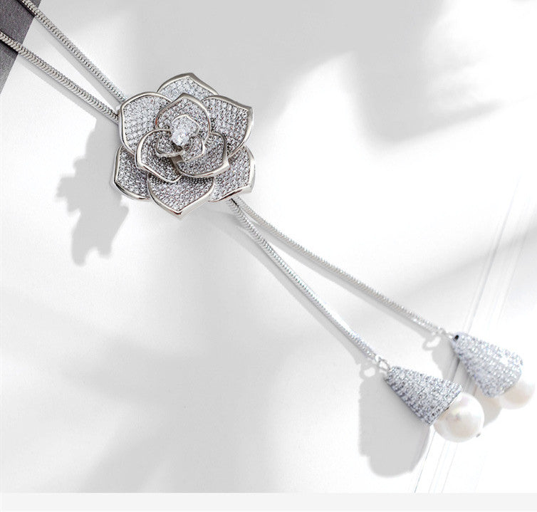 Long Flower Necklace