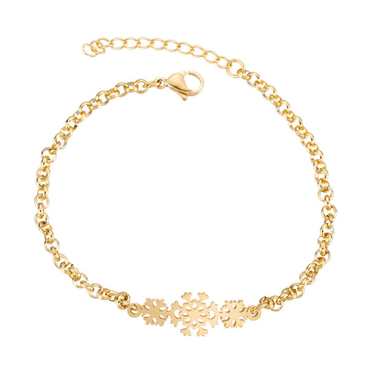 Snowflake stainless steel bracelet