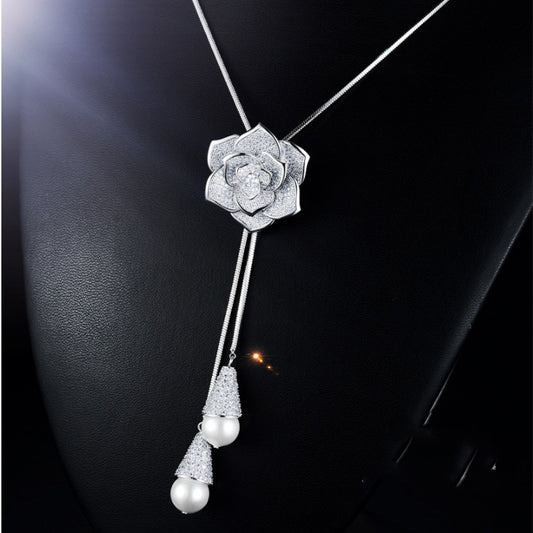 Long Flower Necklace