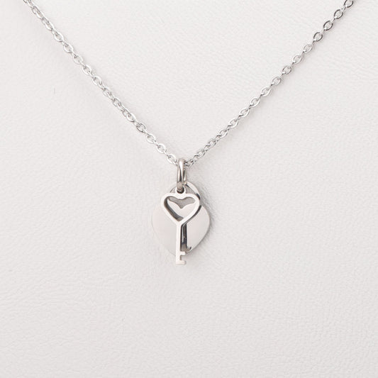 Lock Heart and Key Necklace