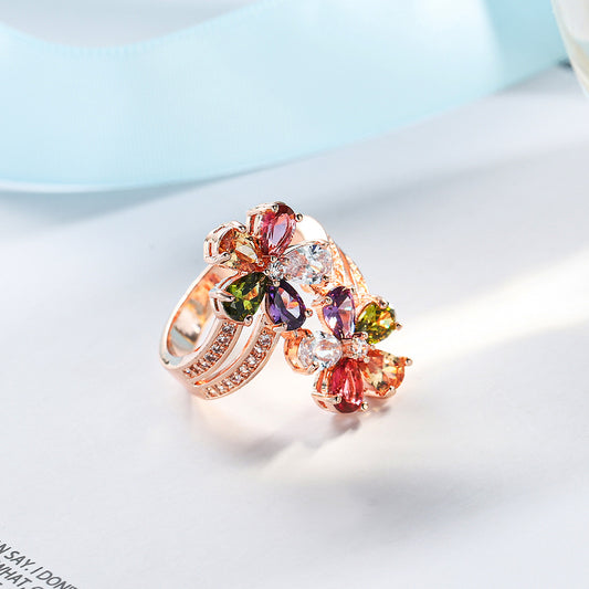 Colored Flower Ring