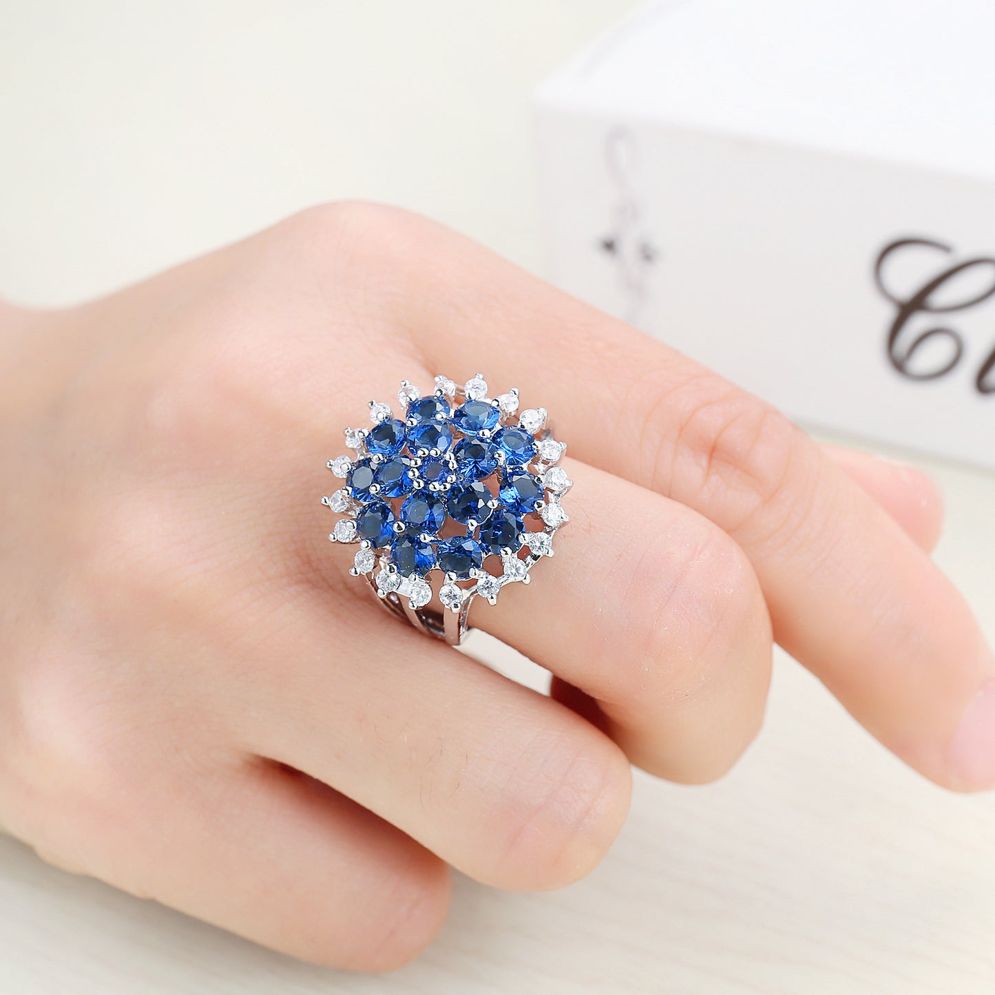 Royal Blue Zircon Ring