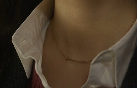 Lovely With Necklace Titanium Steel Rose