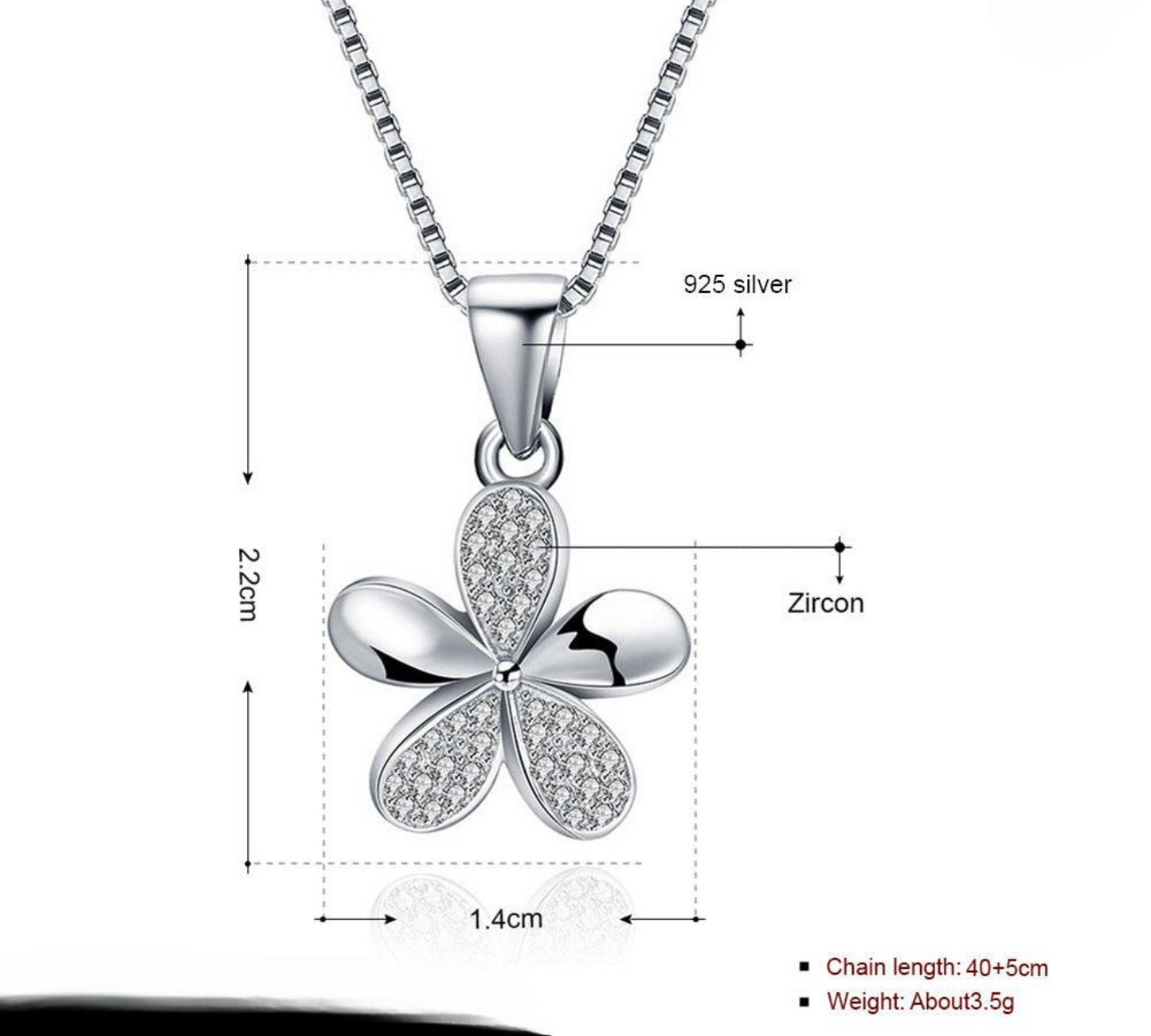 Silver Flower Necklace