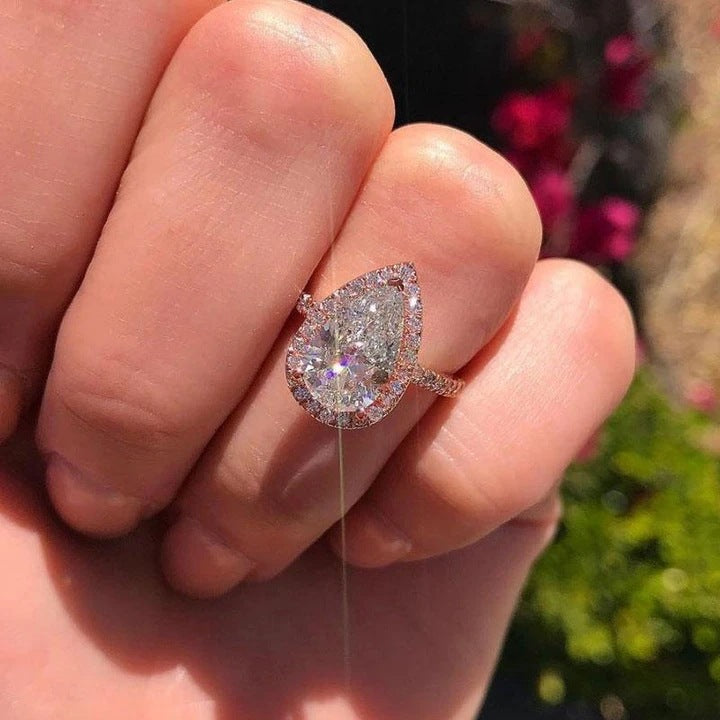 Drop Shaped Zircon Ring