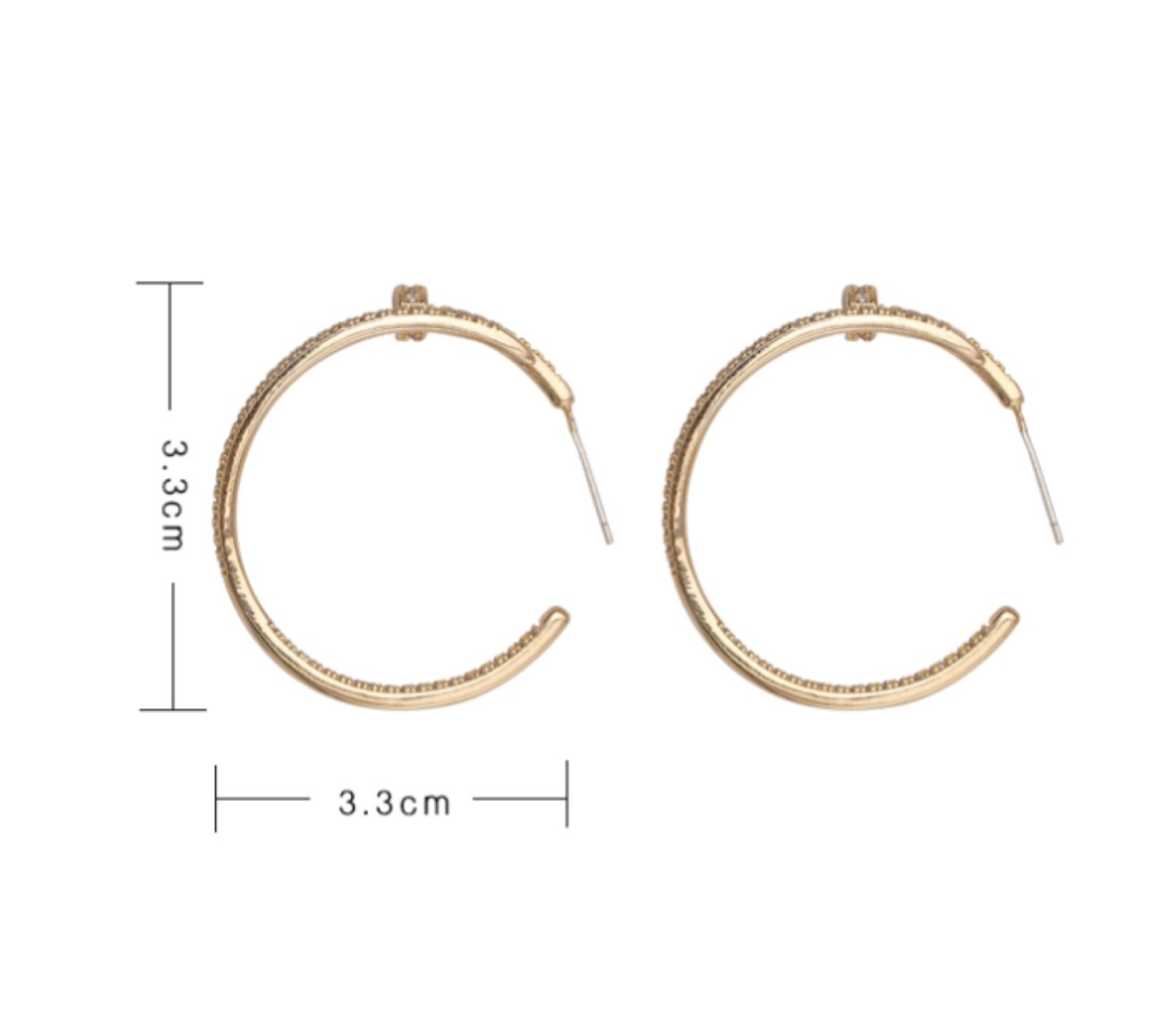 Nail Hoop Earrings
