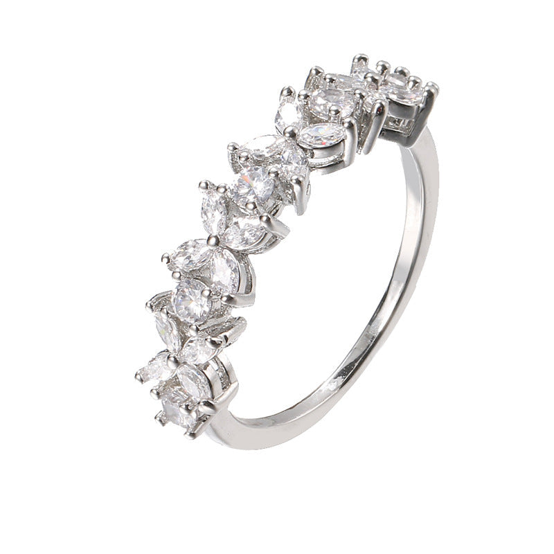 Flower Zircon Ring