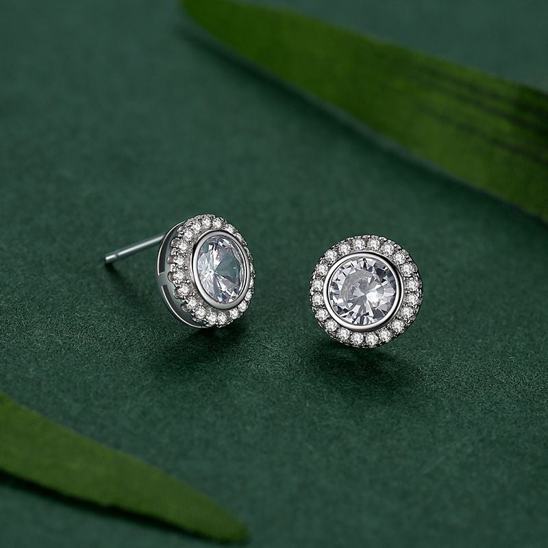 Round Stud Earrings