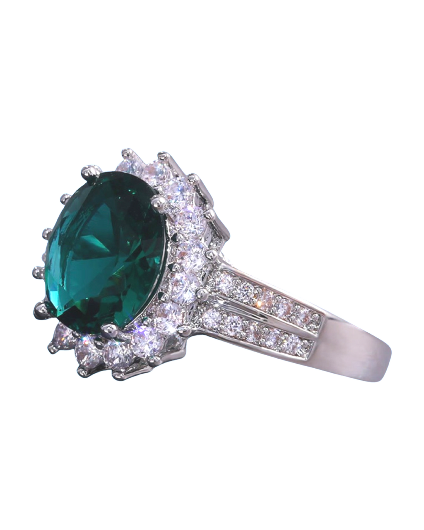 Green Oval Ring
