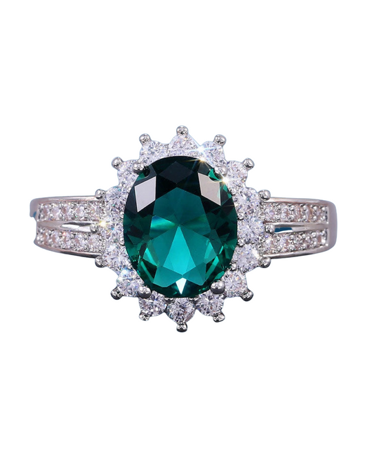 Green Oval Ring
