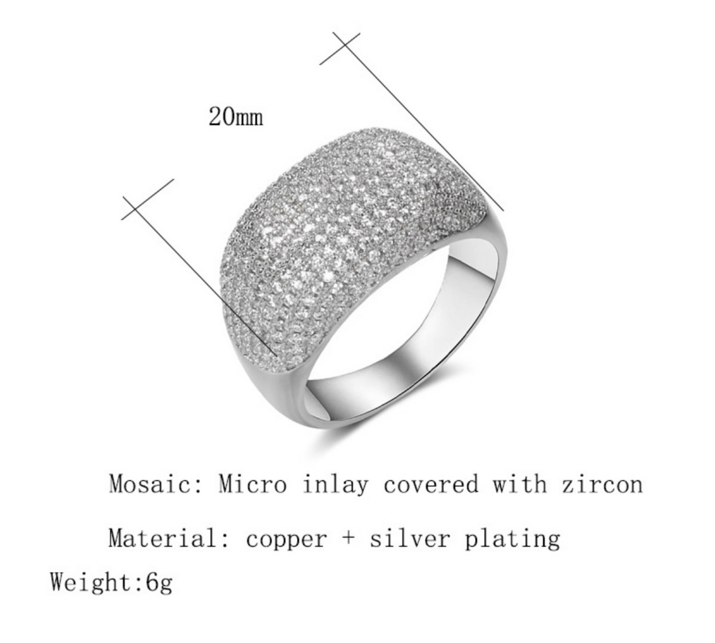 Zircon Band Ring