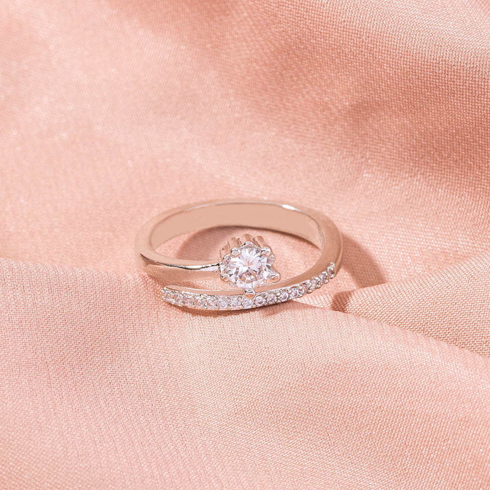 Jewelry Fashion Shiny Zircon Opening Adjustable