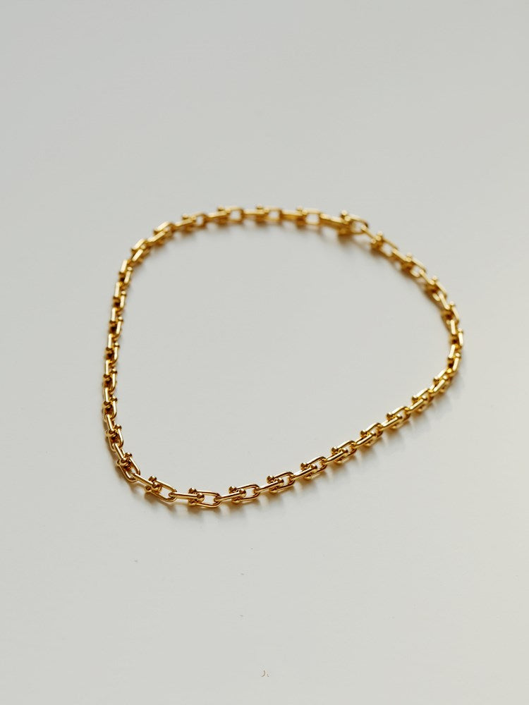 Brass gold plated necklace