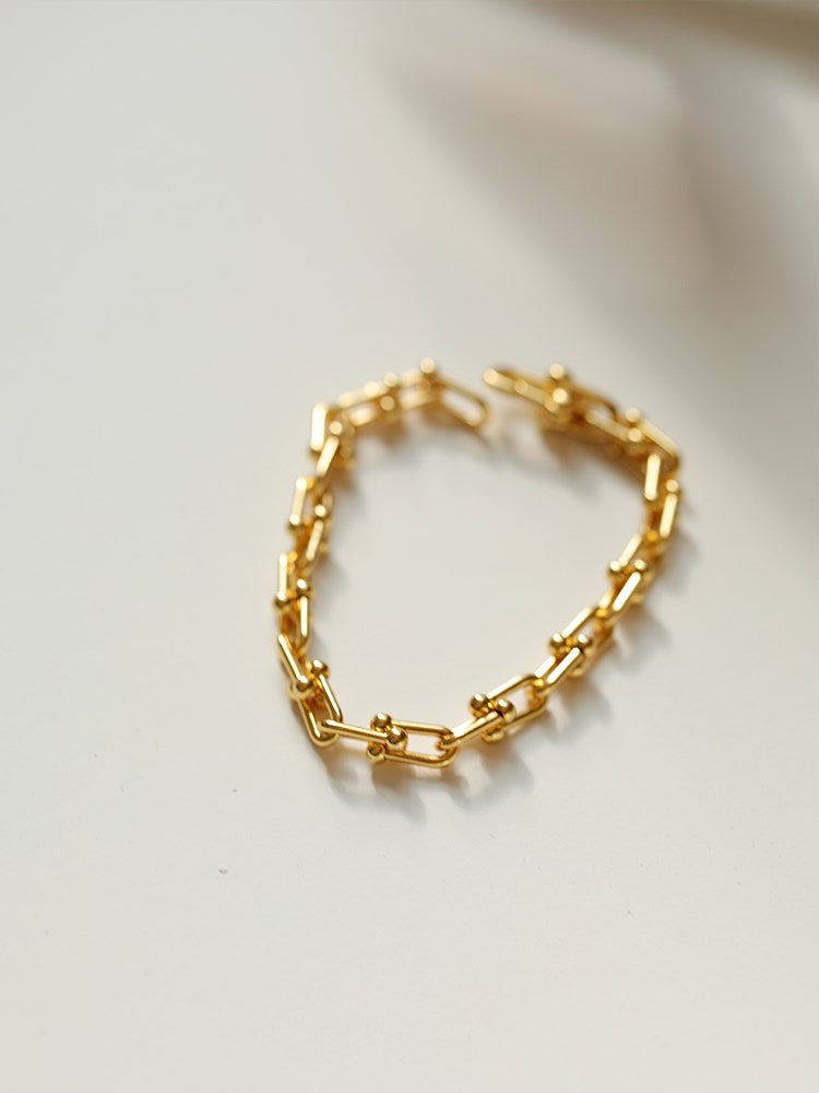 Brass gold plated necklace