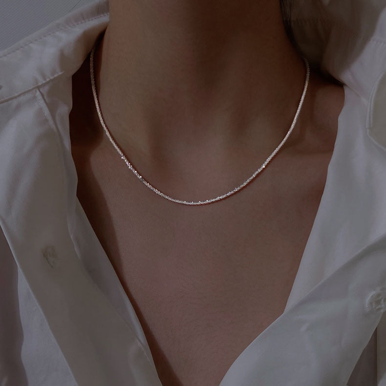 Sparkling Glitter Necklace Female Gypsophila Necklace
