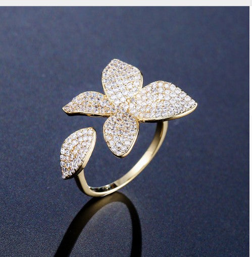 New Korean Adjustable Jewelry AAA Zircon Bracelet Ring