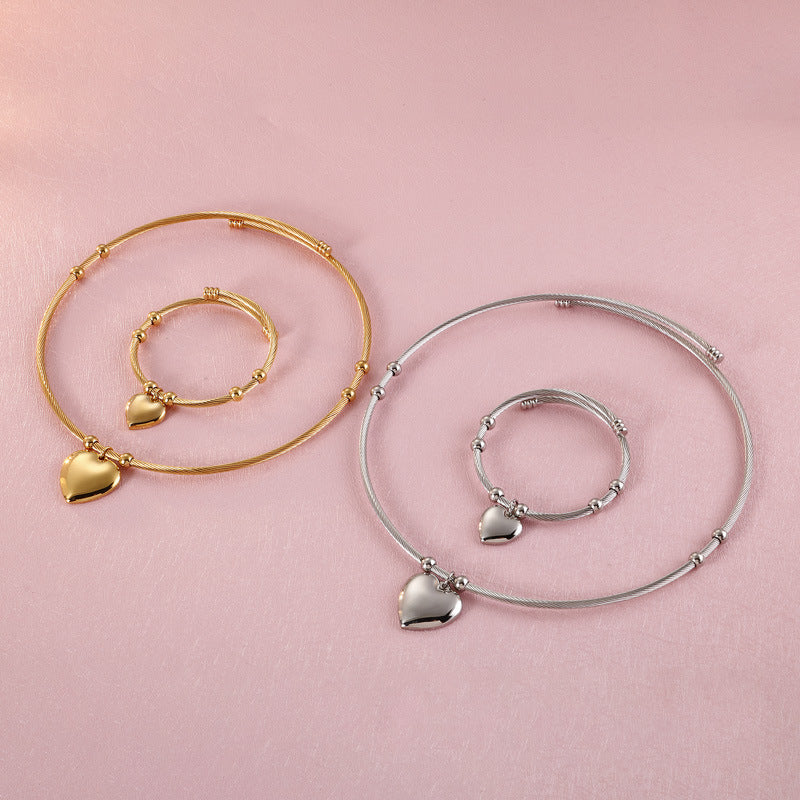 Ladies European And American New Titanium Steel Set Decorations