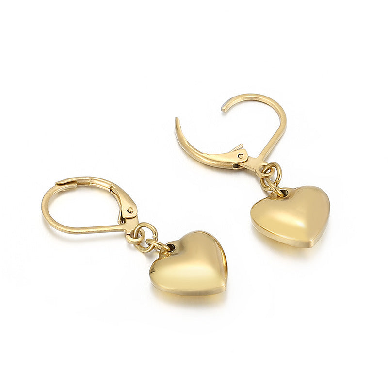 Korean Fashion Personality Heart Pendant Earring Jewelry Set