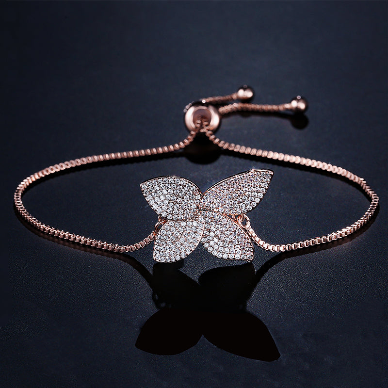 New Korean Adjustable Jewelry AAA Zircon Bracelet Ring