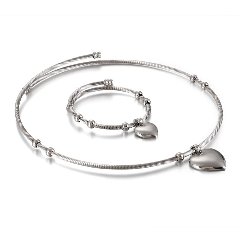 Ladies European And American New Titanium Steel Set Decorations